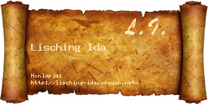 Lisching Ida névjegykártya