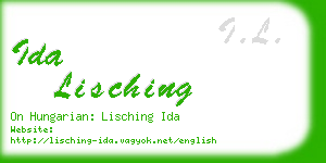 ida lisching business card